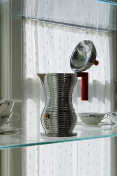 Espresso pot - Pulcina - Induction Red 3 cups - Alessi