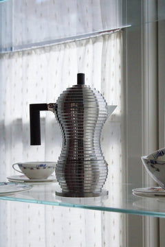 Espresso pot - Pulcina - Induction Red 3 cups - Alessi