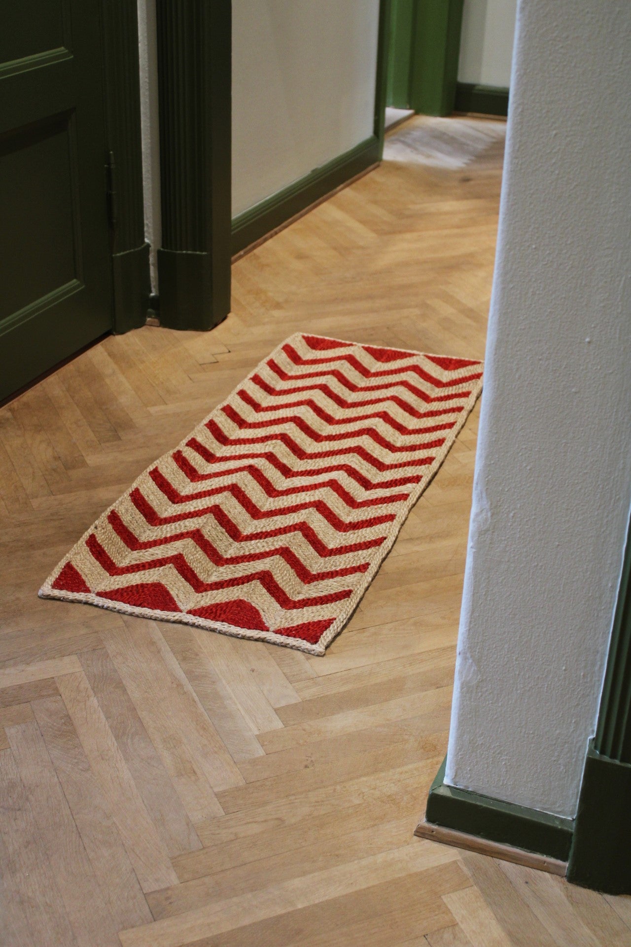 Maison Bengal - Zigzag gulvtæppe - Rød