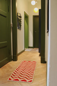 Maison Bengal - Zigzag gulvtæppe - Rød