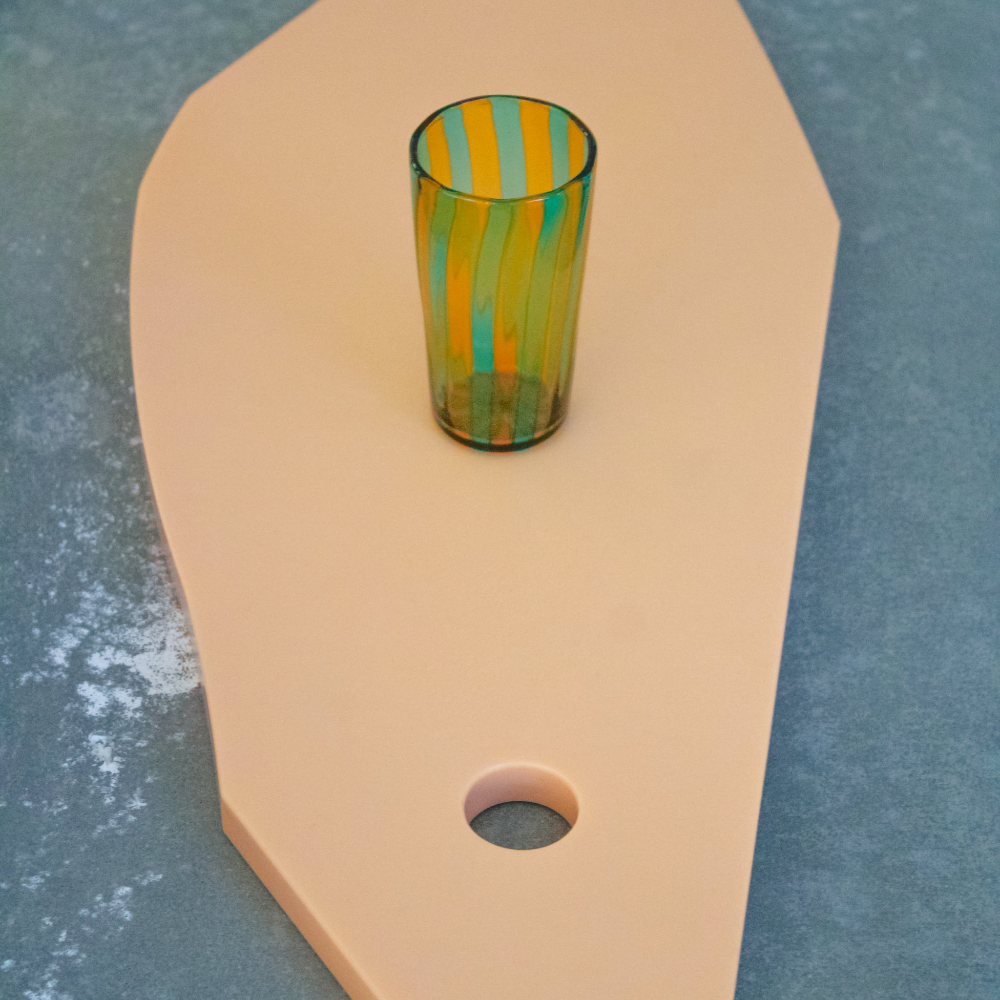 Akua Objects - Augusta - Glas - Mustard/Aquamarine