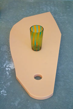Akua Objects - Augusta - Glas - Mustard/Aquamarine