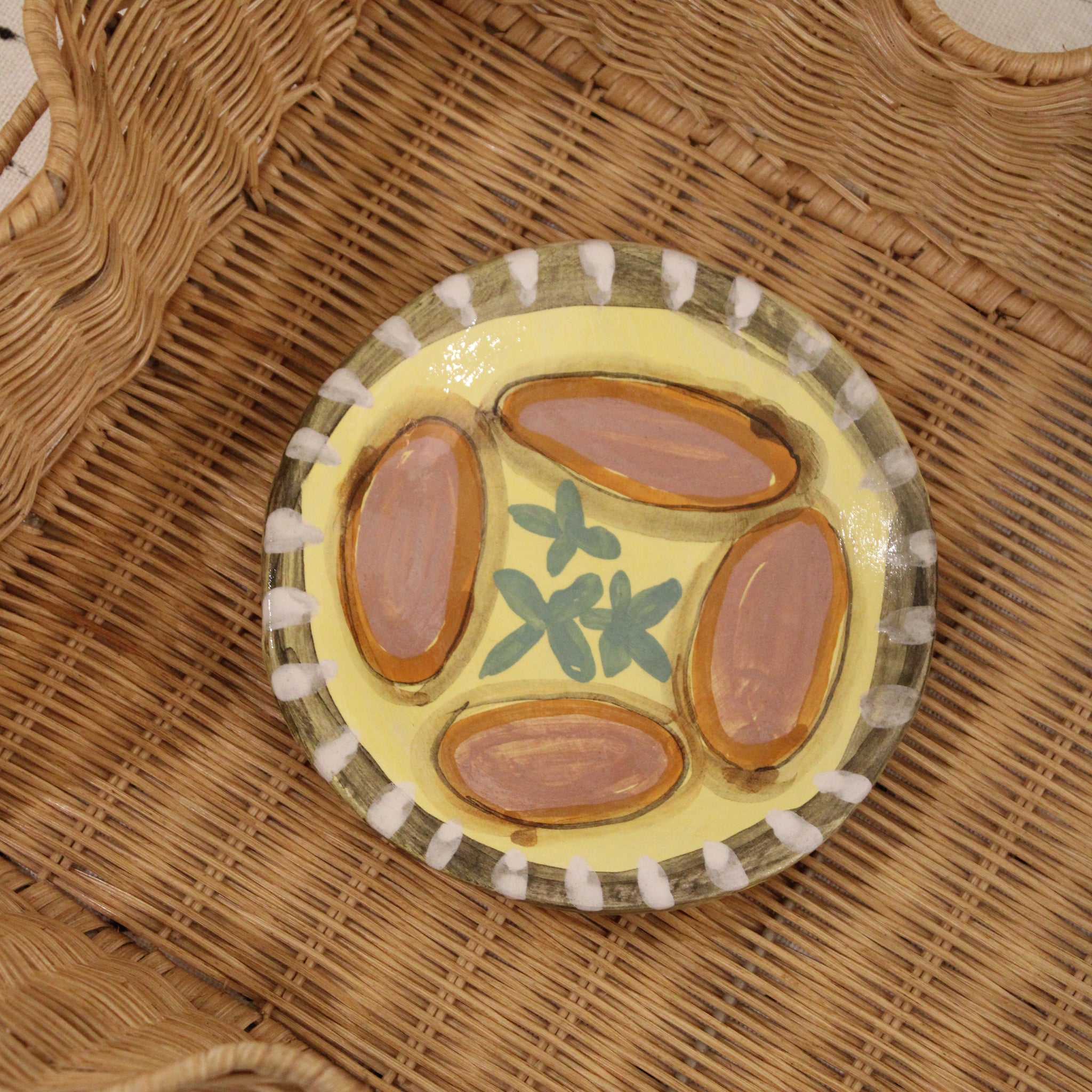 Håndlavet lille tallerken - 036 - unika keramik