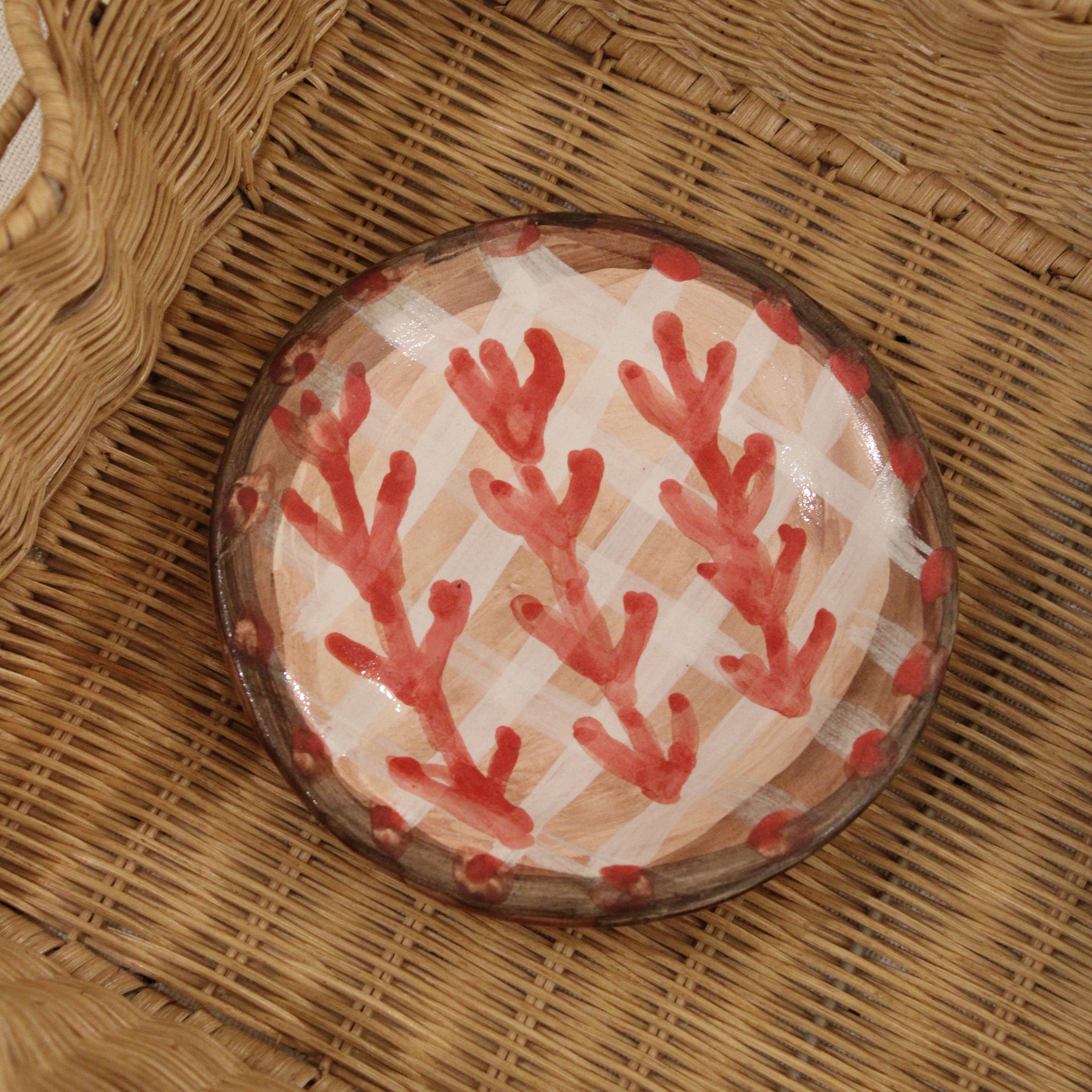 Håndlavet lille tallerken - 032 - unika keramik