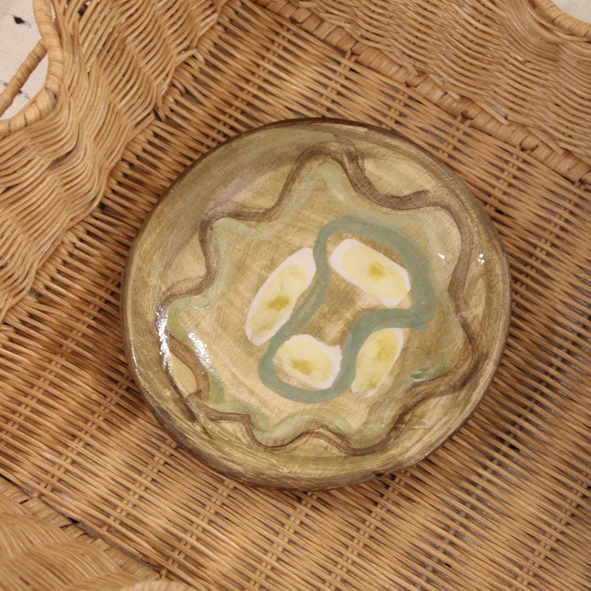 Håndlavet lille tallerken - 028 - unika keramik