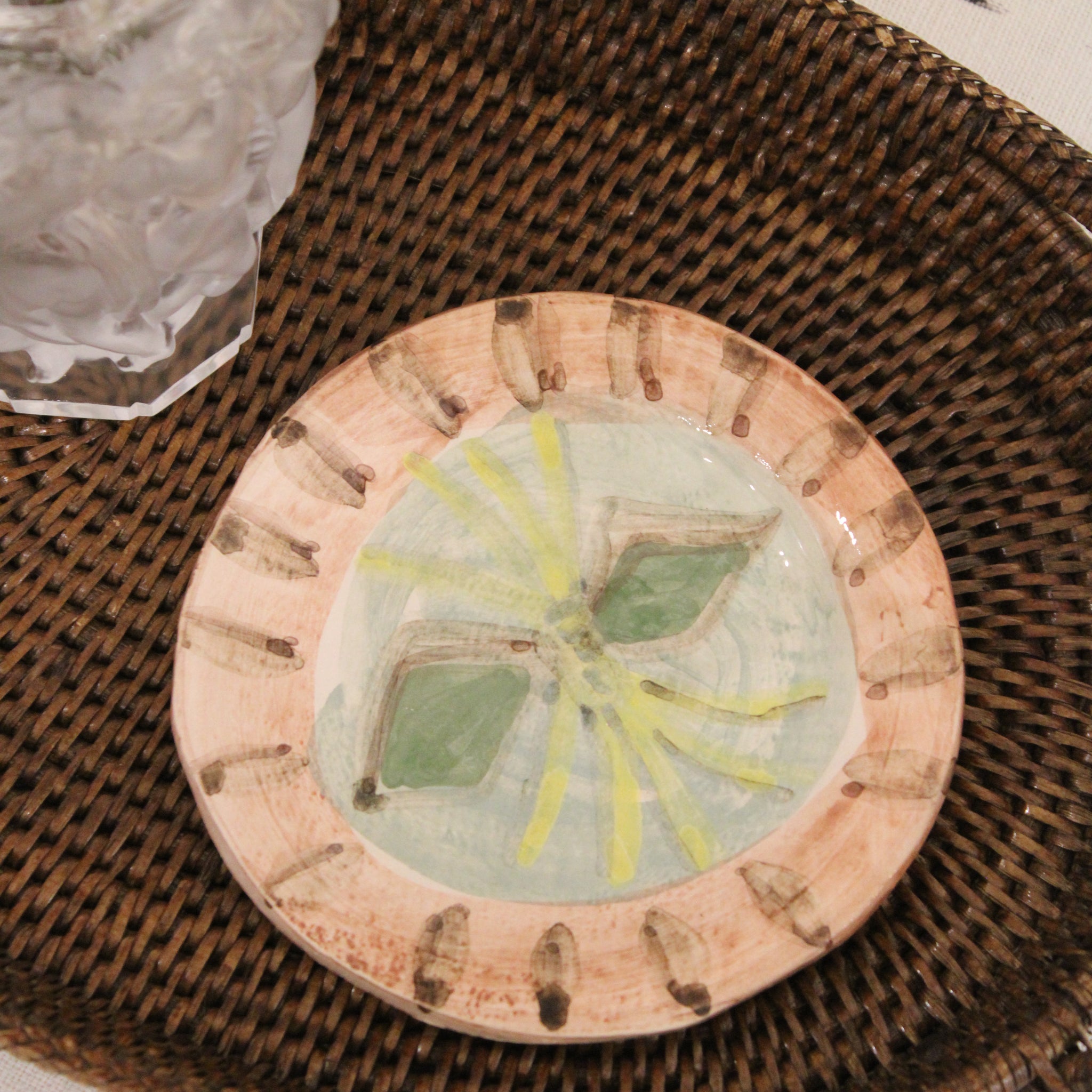 Håndlavet lille tallerken - 054 - unika keramik