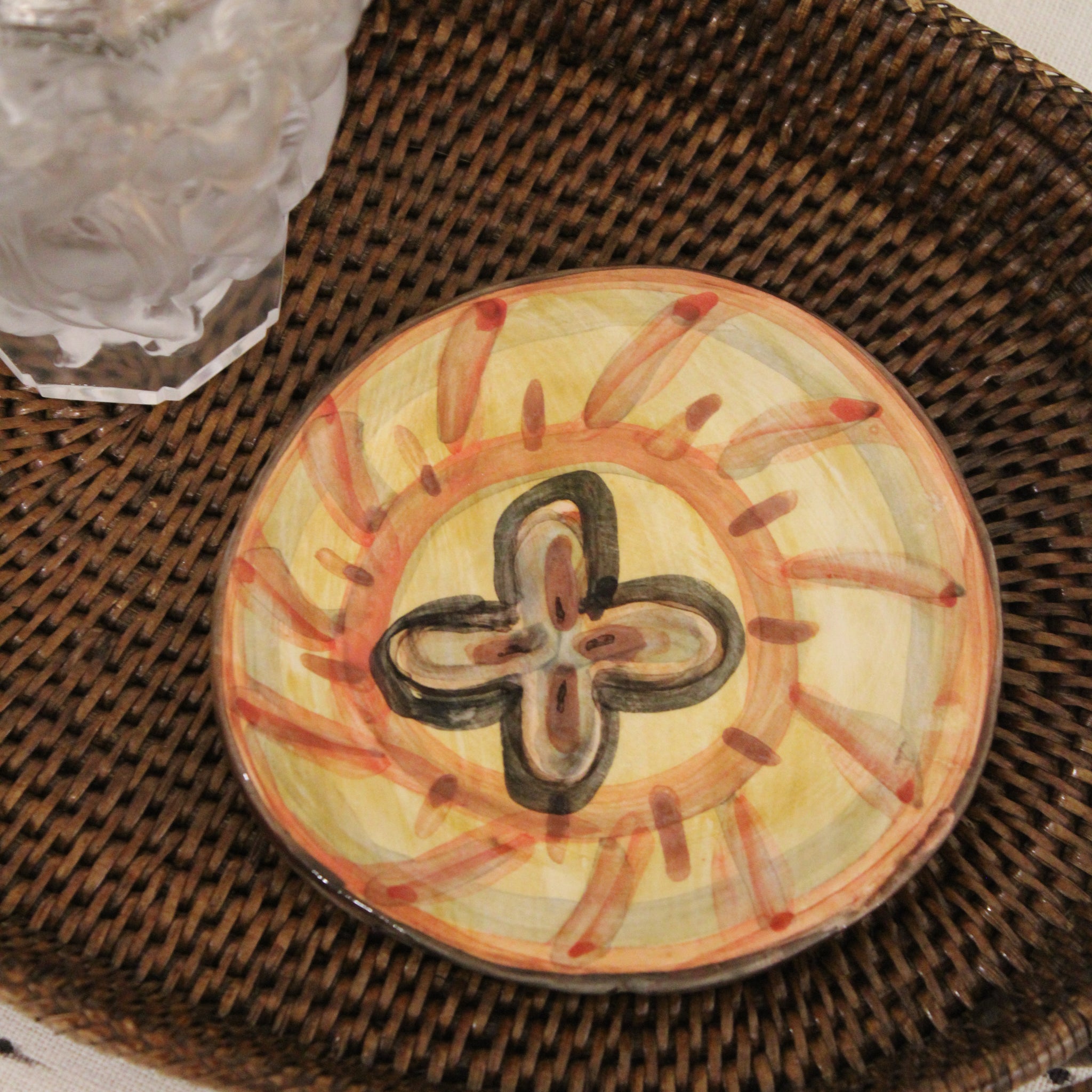 Håndlavet lille tallerken - 049 - unika keramik