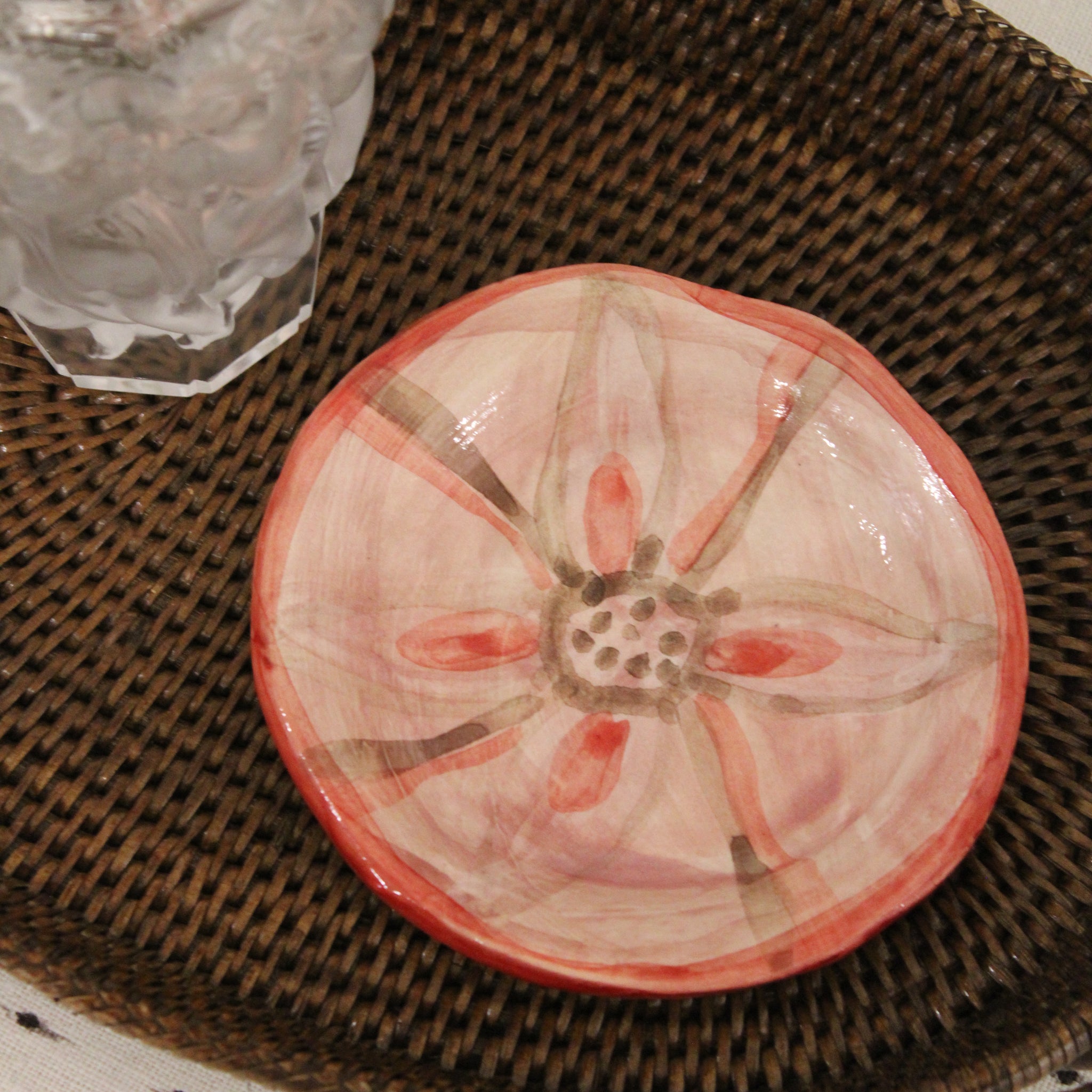 Håndlavet lille tallerken - 047 - unika keramik