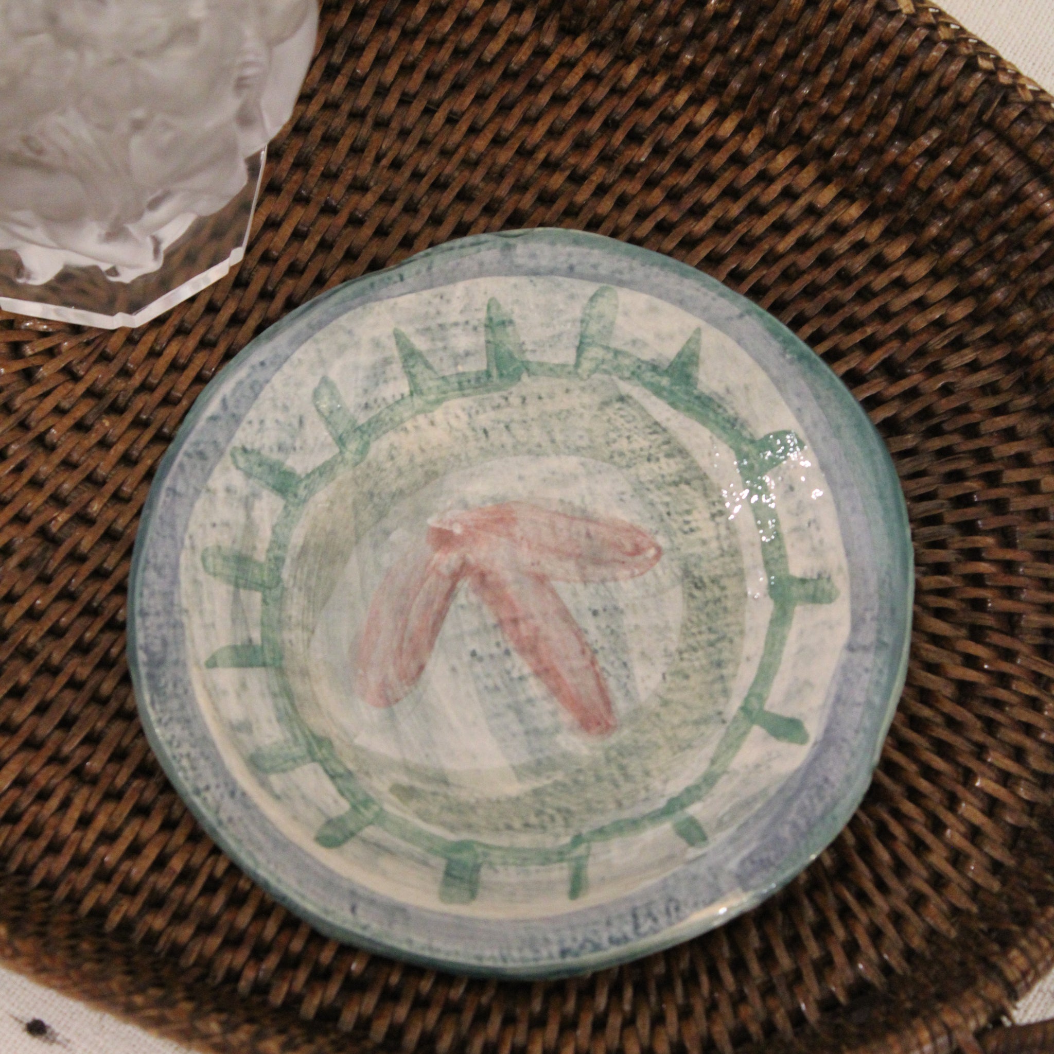 Håndlavet lille tallerken - 046 - unika keramik