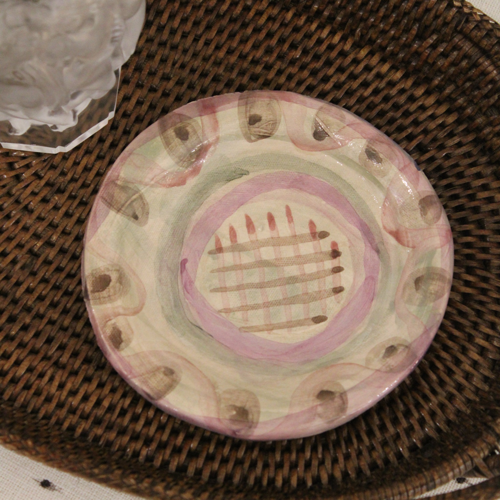 Håndlavet lille tallerken - 045 - unika keramik