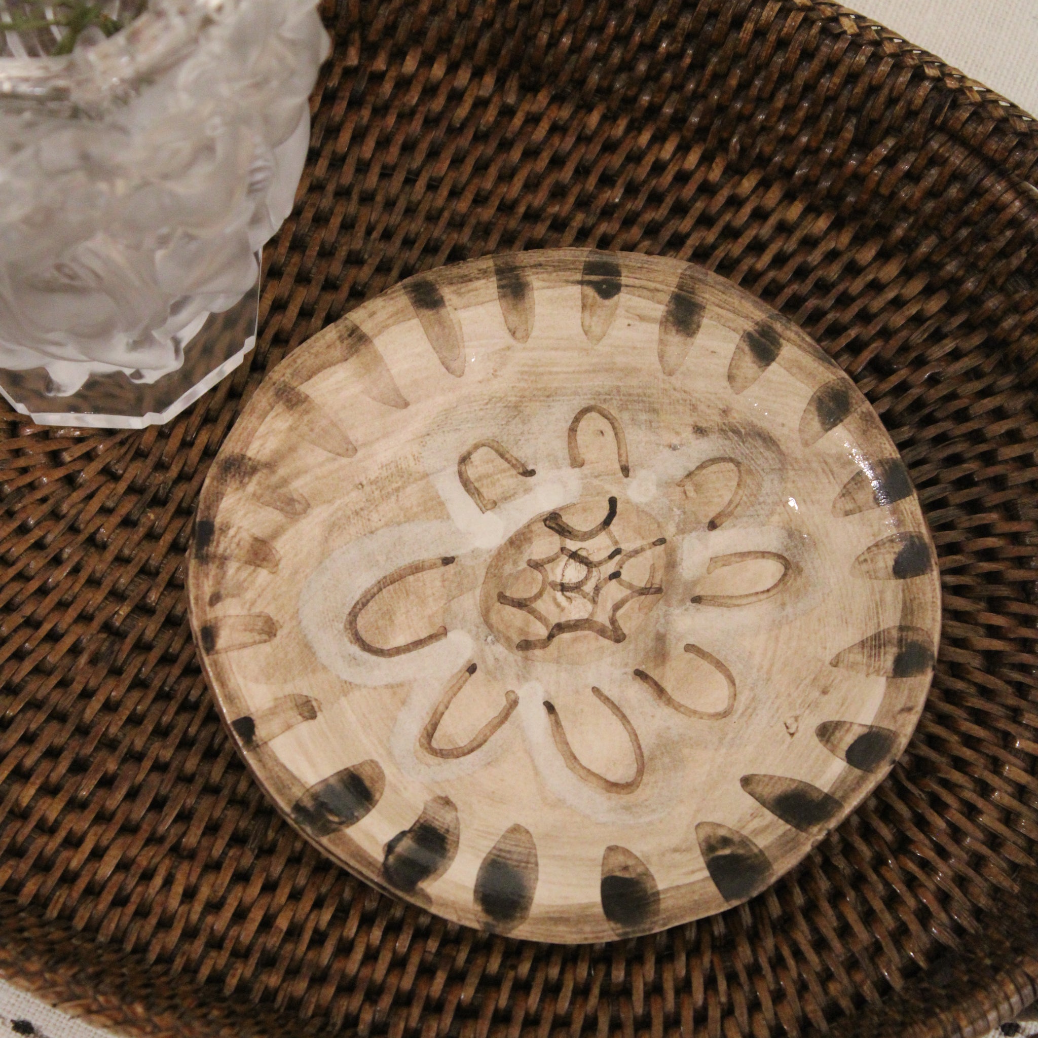 Håndlavet lille tallerken - 043 - unika keramik