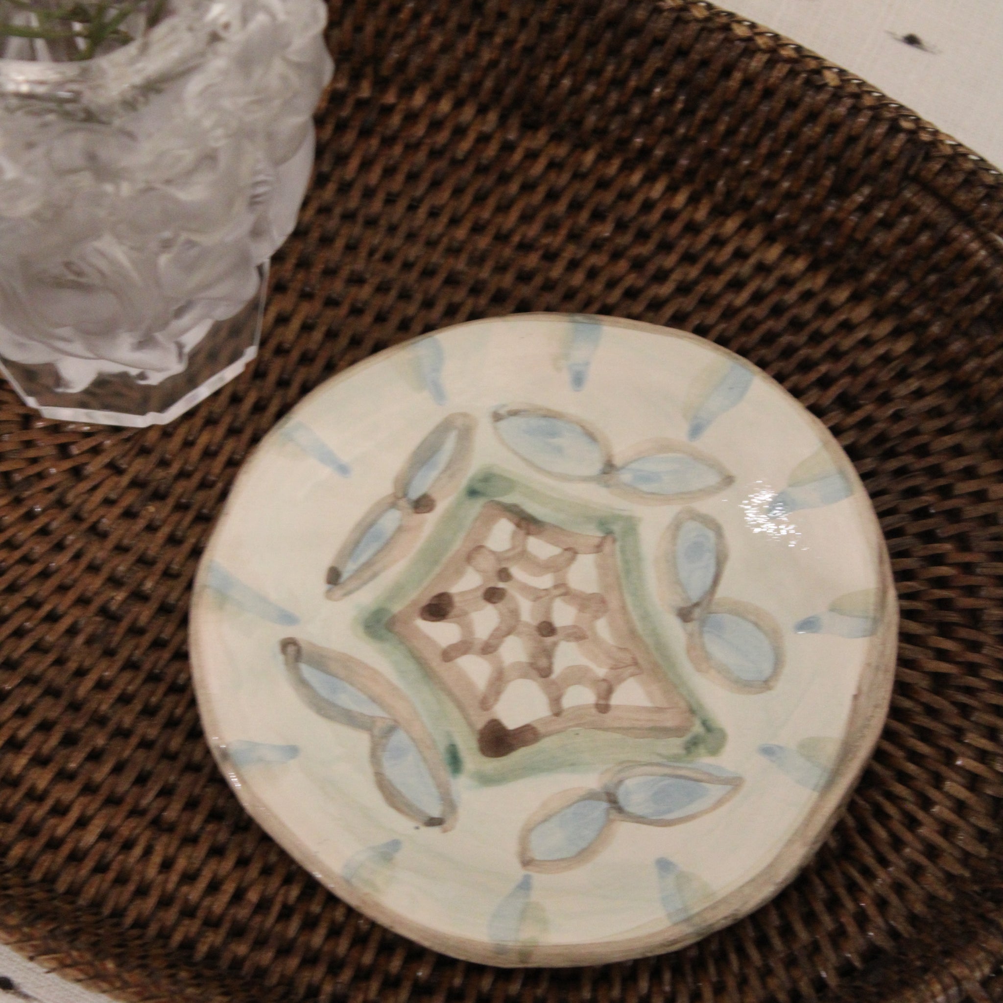 Håndlavet lille tallerken - 037 - unika keramik