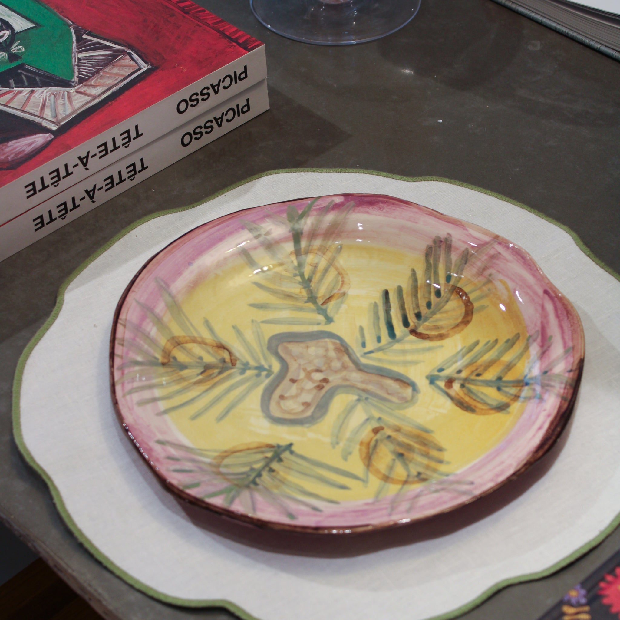 Håndlavet stor tallerken - 02 - unika keramik