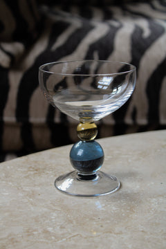 Akua Objects - Noam - Hazel/Smoke Blue - Champagneglas