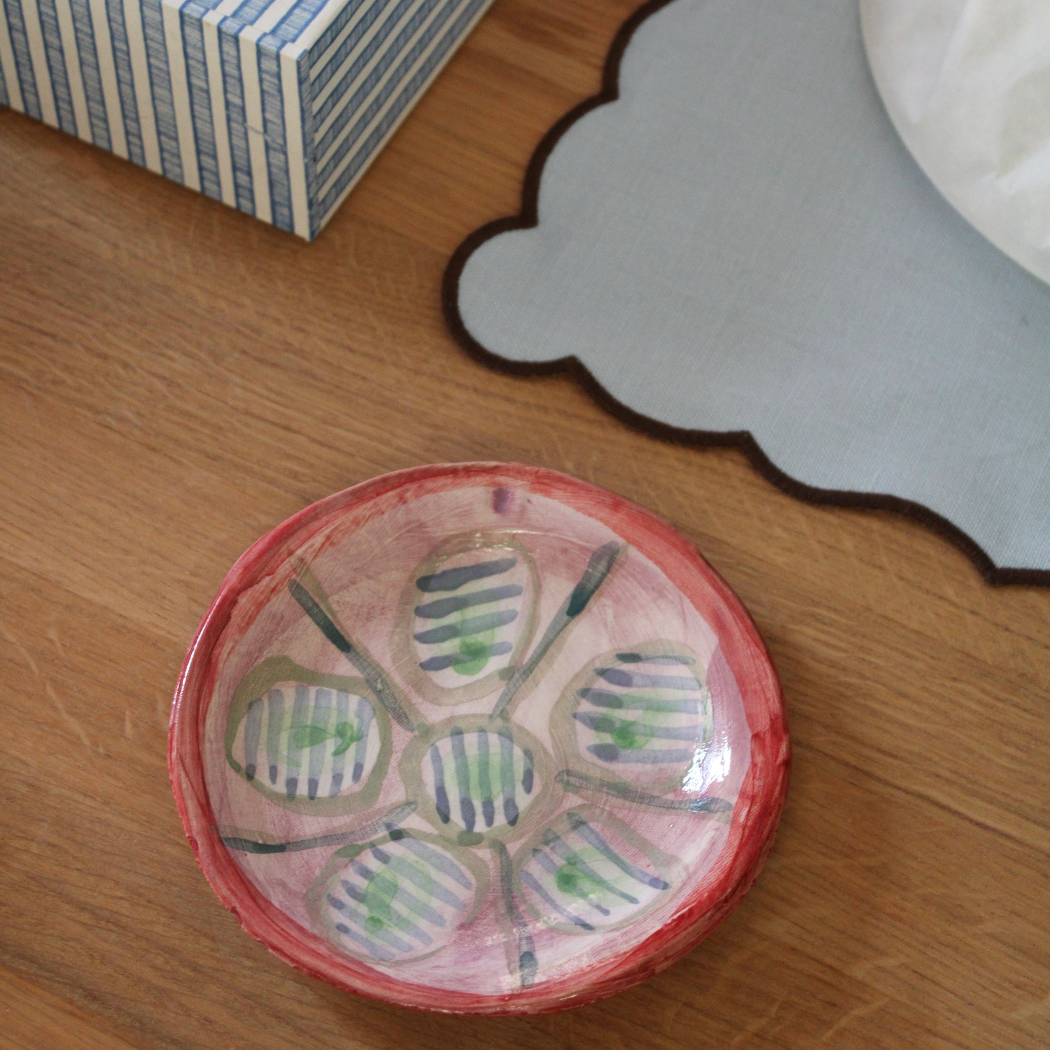 Håndlavet lille tallerken  - 51 - Unika keramik