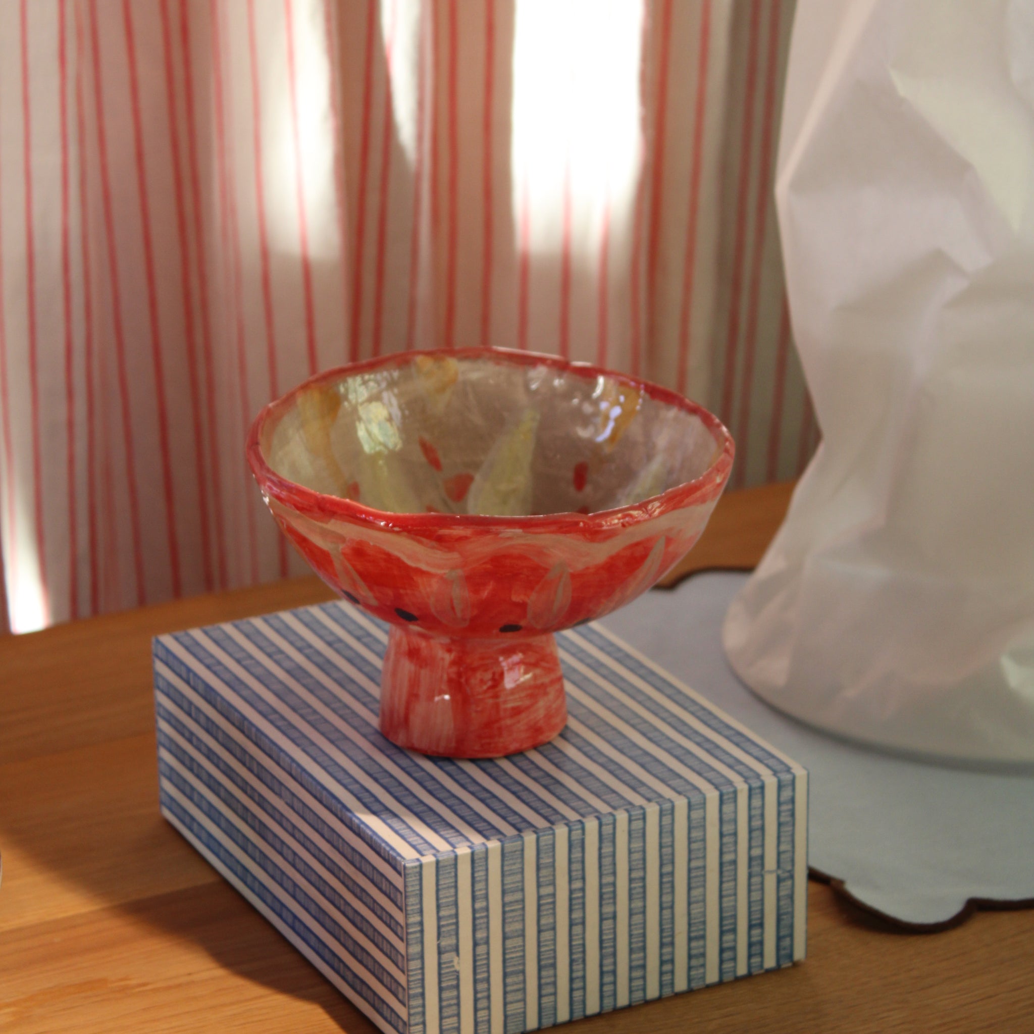 Håndlavet skål på fod - Lille - 8