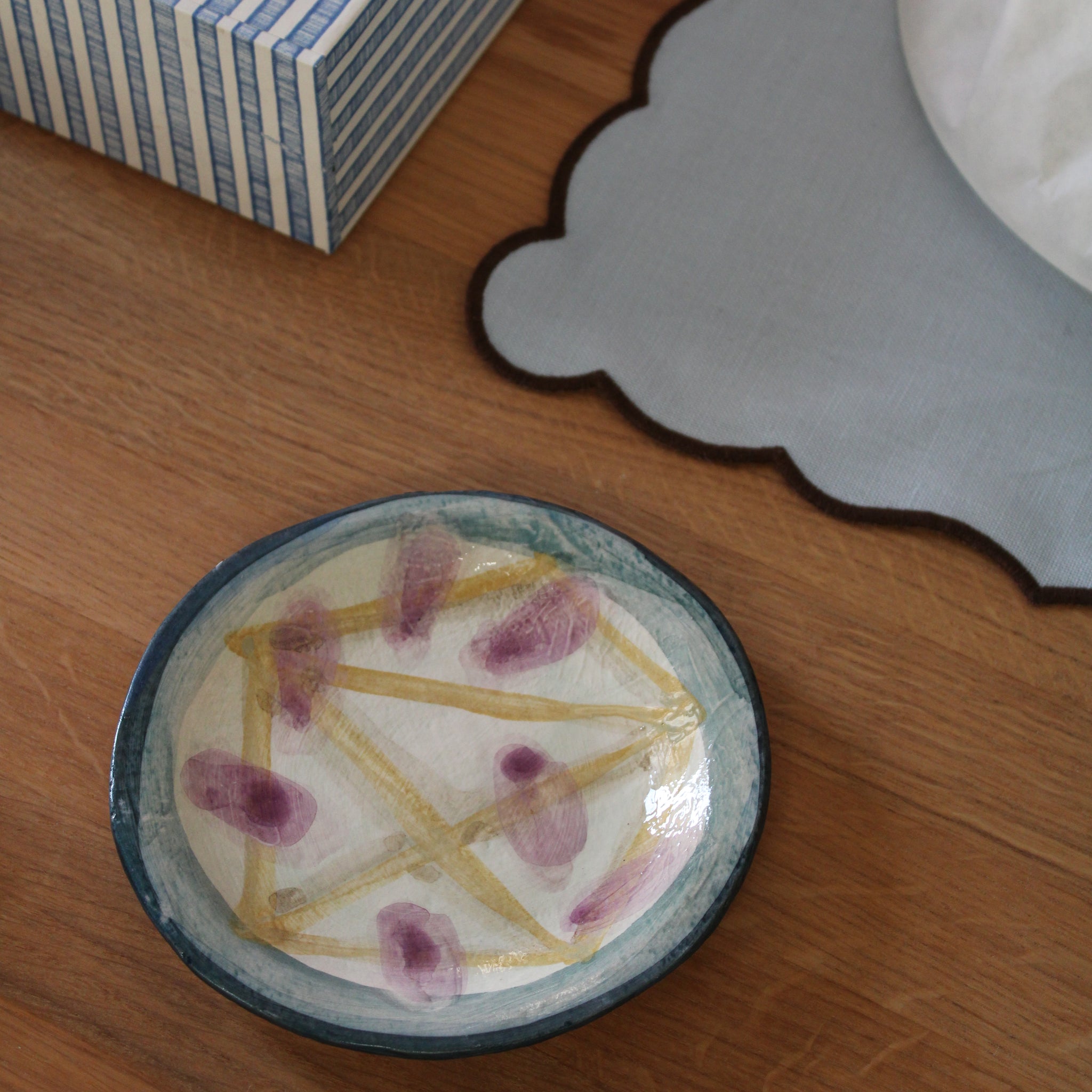 Håndlavet lille tallerken  - 46 - Unika keramik