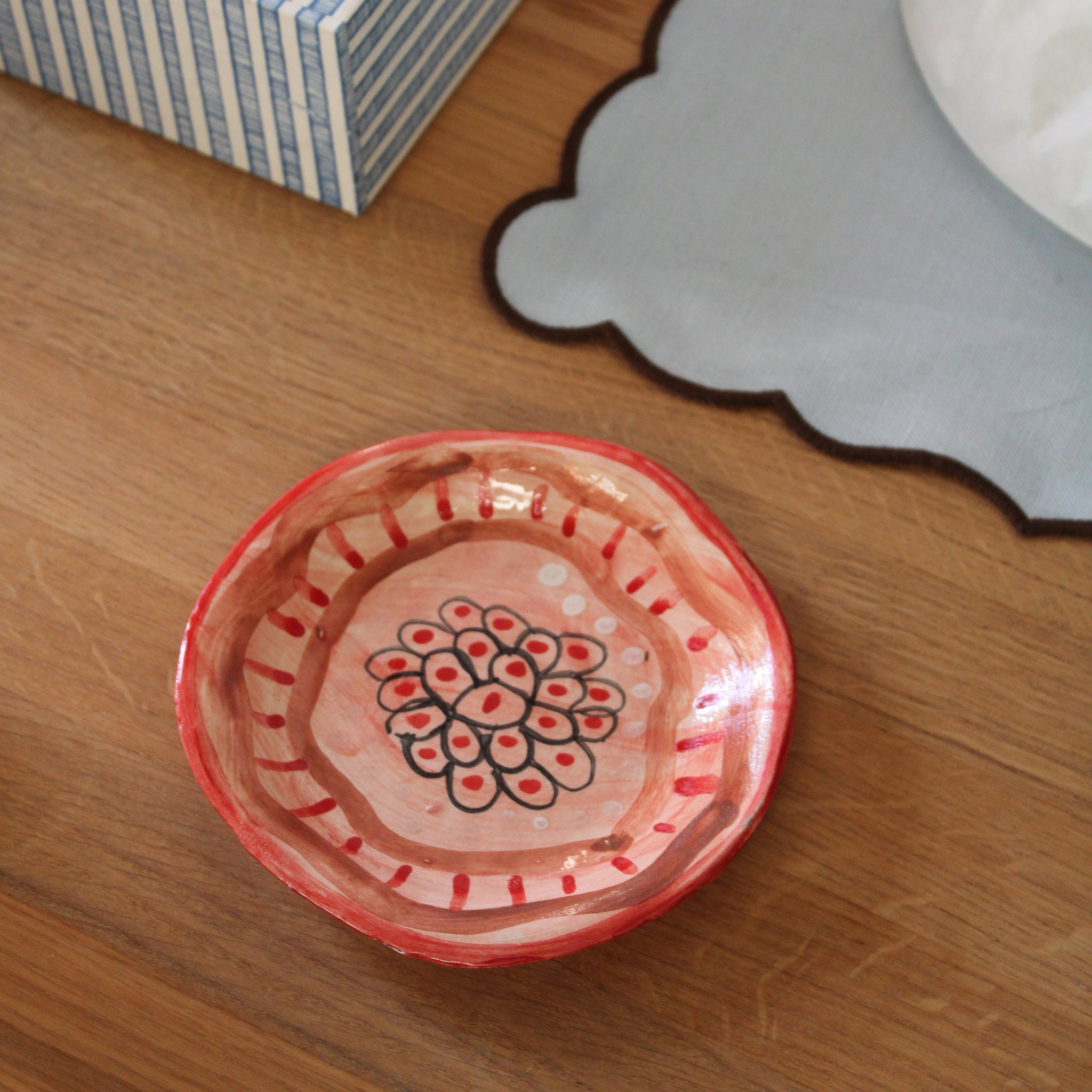 Håndlavet lille tallerken  - 42 - Unika keramik