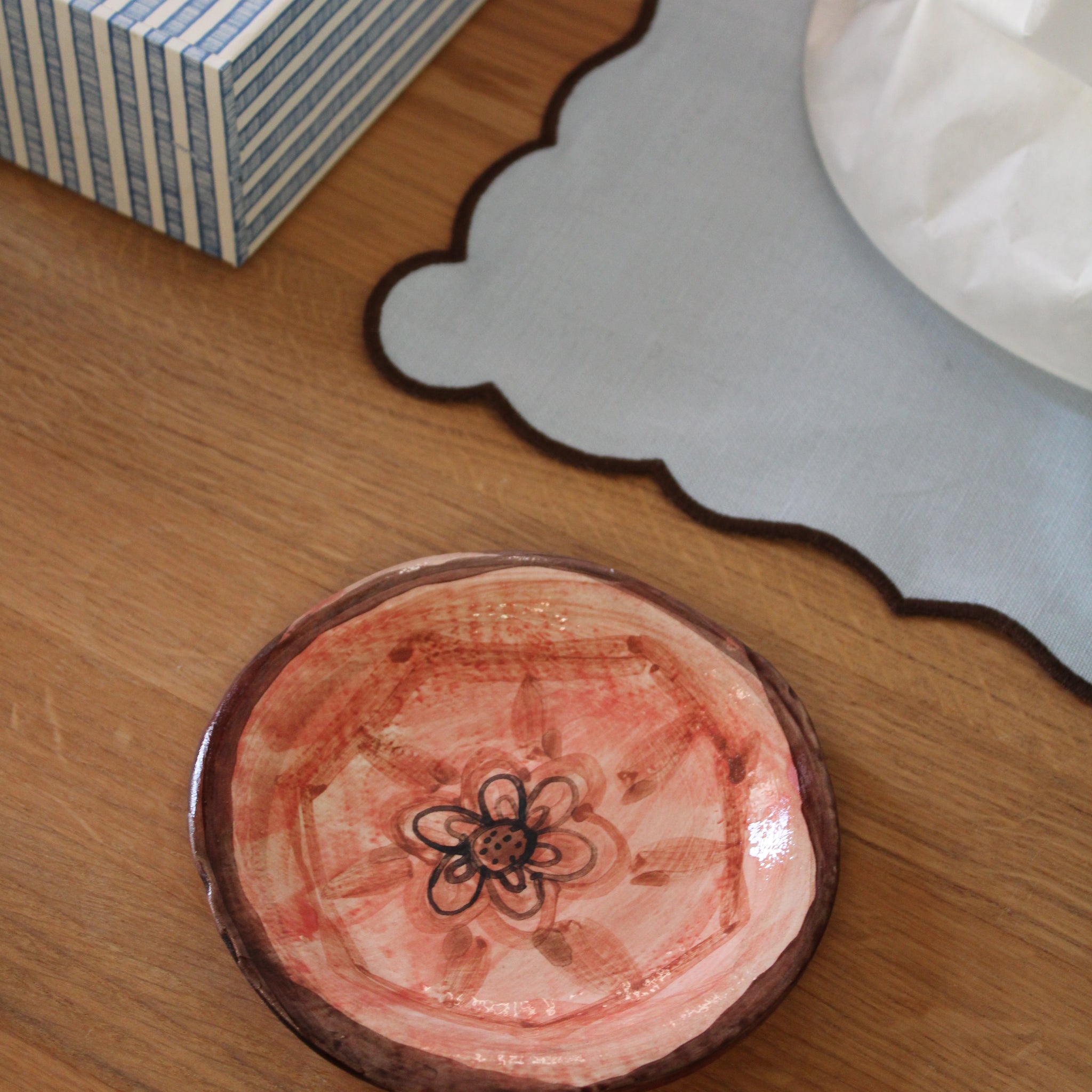 Håndlavet lille tallerken  - 54 - Unika keramik