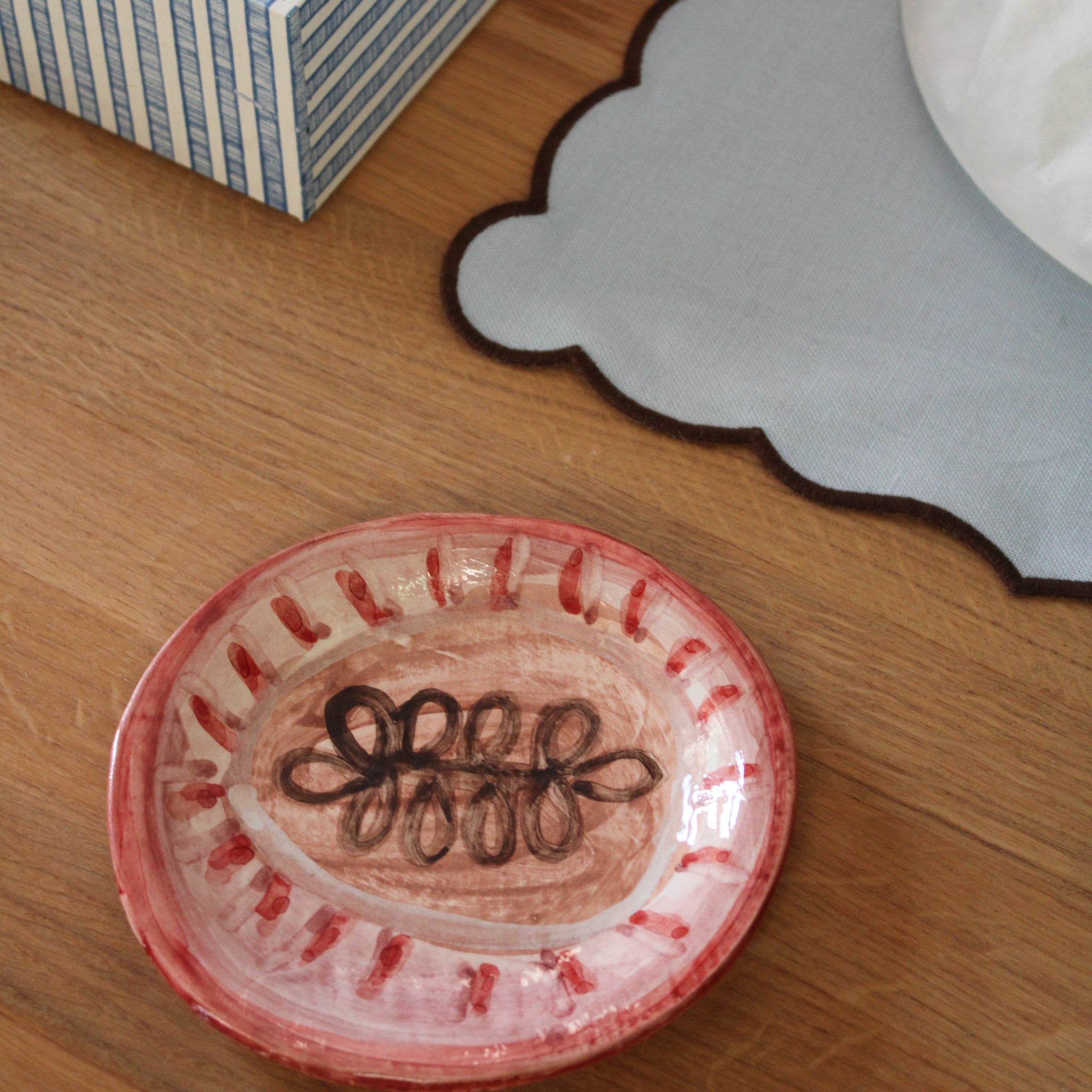 Håndlavet lille tallerken  - 61 - Unika keramik