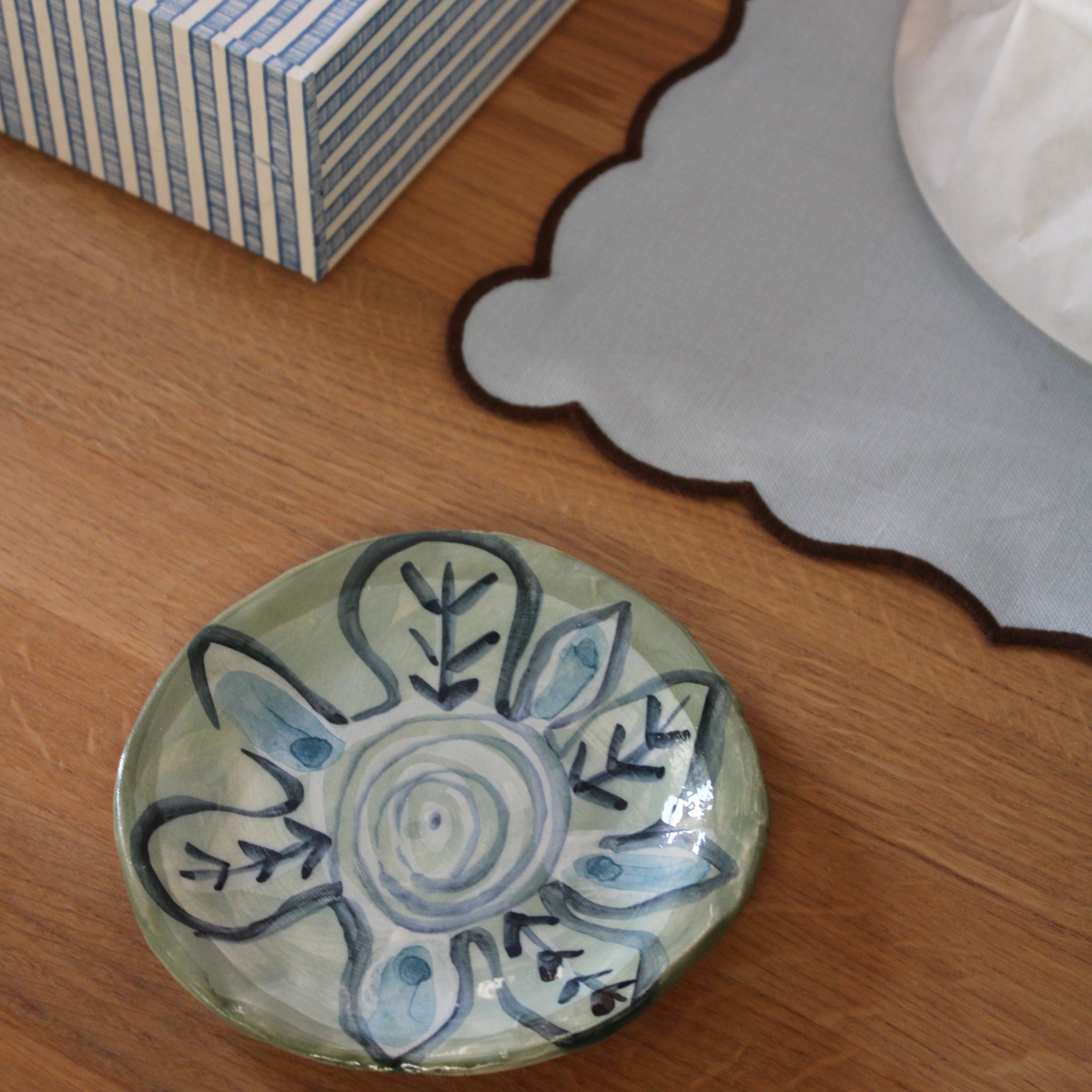 Håndlavet lille tallerken  - 59 - Unika keramik