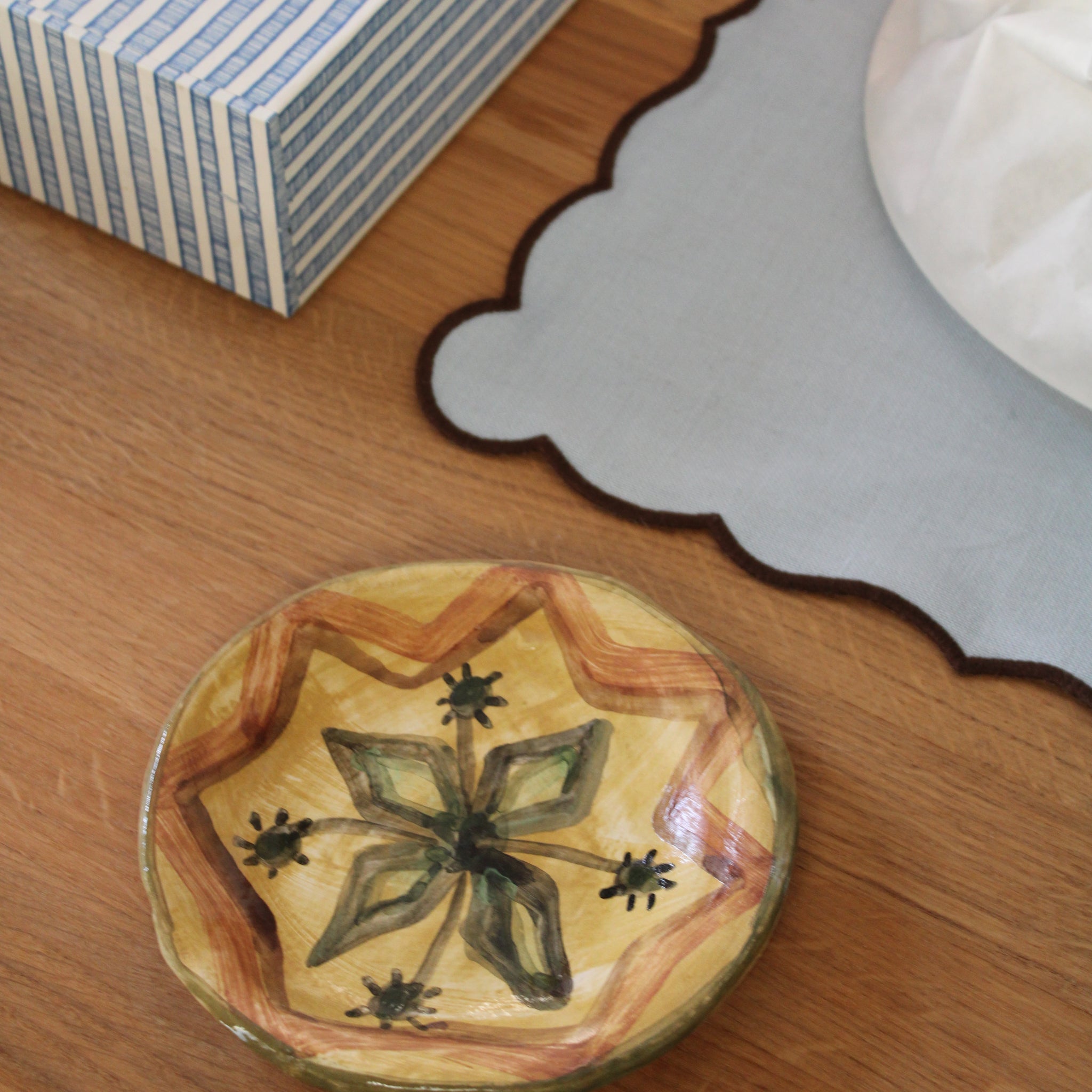 Håndlavet lille tallerken  - 39 - Unika keramik