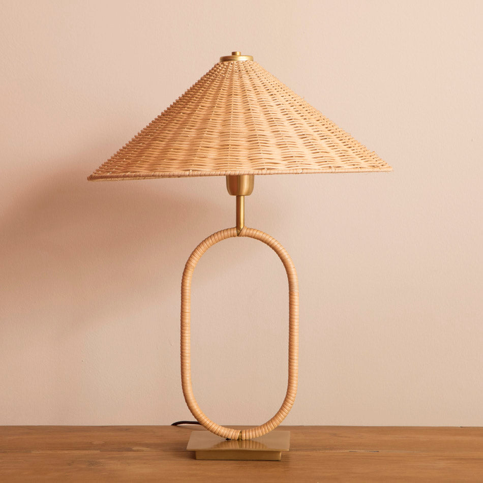 Rattan lampe shire - Bordlampe
