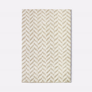 Herringbone Rug - White - Dusty Deco