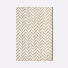 Herringbone Rug - White - Dusty Deco