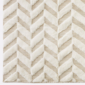 Herringbone Rug - White - Dusty Deco