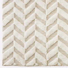 Herringbone Rug - White - Dusty Deco